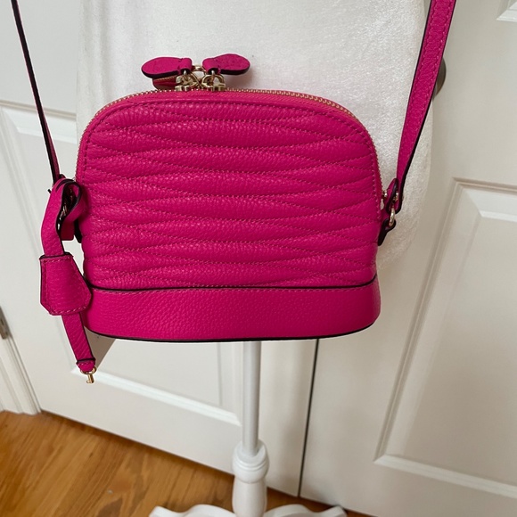Last One!!!Fuchsia Thelma quilted pebbled-leather shoulder bag from SANDRO - Picture 9 of 15